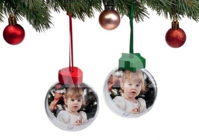 Rėmelis KPH XM-695HS XMAS Resin heart/star raudonas/žalias|7.6 cm|akrilinis|2 nuotraukos