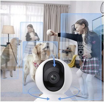 Reolink 4K Dual-Band Wi-Fi 6 Indoor Camera with Auto Tracking | E Series E340 | PTZ | 8 MP | 2.8-8mm/F1.6 | Micro SD, Max. 512GB