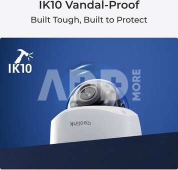 Reolink | 4K PoE IK10 Camera with 5X Optical Zoom | P437 | Dome | 8 MP | 2.7-13.5mm | IP67 | H.265 | Micro SD, Max. 256 GB