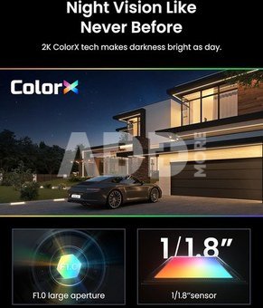 Reolink Wireless Pan & Tilt Long Lasting Solar/Battery Camera with Spotlights | Altas Series B630 with Solar Panel | Bullet | 4 MP | 4mm/F1.0 | Micro SD, Max. 512 GB