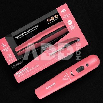 Revamp ST-1700PK-EB Progloss Liberate Cordless Ceramic Compact Hair Straightener Pink