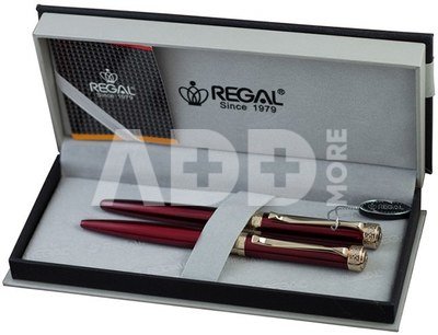 Rinkinys parkeris+rašiklis dėžutėje "Charles red" raudonas RE36PD REGAL