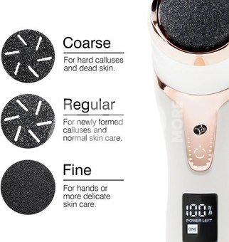 Rio PEDI5-EU/1.1 Go Smooth Electric Foot File With Vacuum Action, White