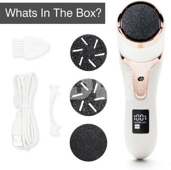 Rio PEDI5-EU/1.1 Go Smooth Electric Foot File With Vacuum Action, White