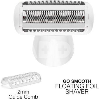 Rio SHTR-EU/1.3 Go Smooth 4-In-1 Lady Shaver & Bikini Trimmer, White