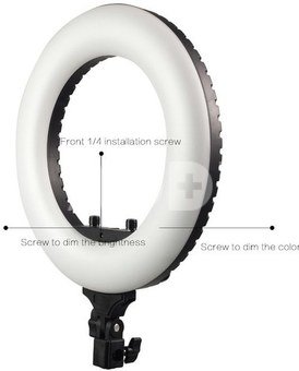 Caruba Round Vlogger 12 inch LED set met tas   Black