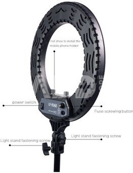 Caruba Round Vlogger 12 inch LED set met tas   Black