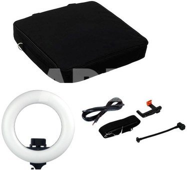 Caruba Round Vlogger 12 inch LED set met tas   Black