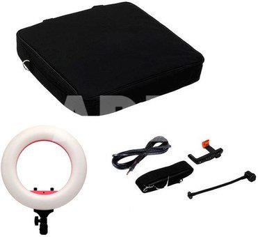 Caruba Round Vlogger 12 inch LED set met tas   Pink  (MENZ)