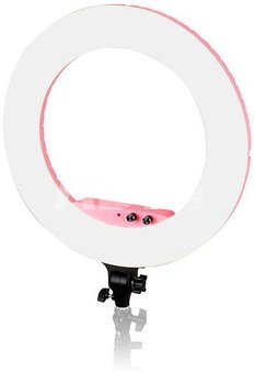 Caruba Round Vlogger 18 inch LED set Economy met tas   Pink