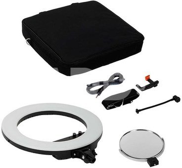 Caruba Round Vlogger 18 inch LED set PRO met tas   Black