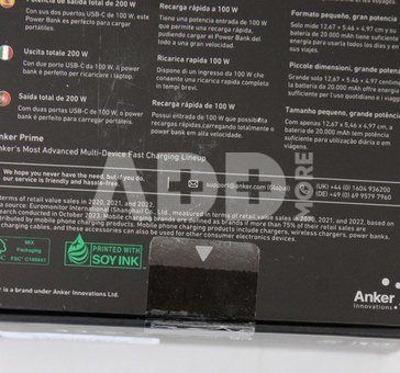 SALE OUT. Anker Power Bank, 200 W | Prime | 20000 mAh | Black | UNPACKED, SMALL SCRATCHED ON TOP