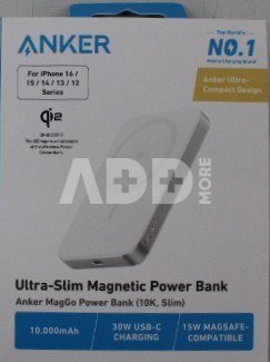 SALE OUT. | Anker Power Bank | MagGo | 10000 mAh | White | DEMO