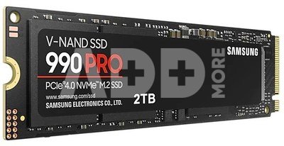 Samsung 990 PRO 2000 GB, SSD form factor M.2 2280, SSD interface PCIe Gen4x4, Write speed 6900 MB/s, Read speed 7450 MB/s