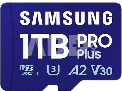 Samsung microSD Card MB-MD1T0SA/WW 1TB PRO+ + adapter MB-MD1T0SA/EU