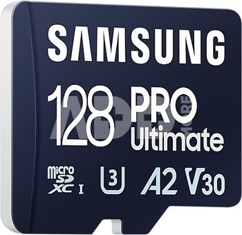 Samsung | MicroSD Card | PRO Ultimate | 128 GB | microSDXC Memory Card | Flash memory class U3, V30, A2 | SD adapter