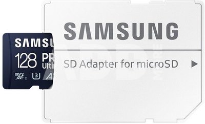 Samsung | MicroSD Card | PRO Ultimate | 128 GB | microSDXC Memory Card | Flash memory class U3, V30, A2 | SD adapter