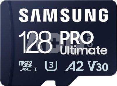 Samsung | MicroSD Card | PRO Ultimate | 128 GB | microSDXC Memory Card | Flash memory class U3, V30, A2 | SD adapter