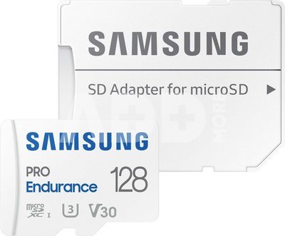 Samsung PRO Endurance MB-MJ128KA/EU 128 GB, MicroSD Memory Card, Flash memory class U3, V30, Class 10, SD adapter