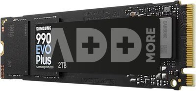 Samsung SSD | 990 EVO Plus | 2000 GB | SSD form factor M.2 2280 | Solid-state drive interface NVMe | Read speed 7250 MB/s | Write speed 6300 MB/s