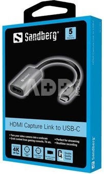 Sandberg 136-36 HDMI Capture Link to USB-C
