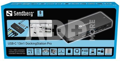 Sandberg 136-61 USB-C 13in1 DockingStation Pro