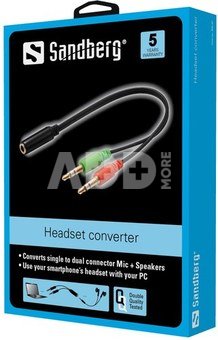 Sandberg 508-67 Headset converter (mobile) > PC