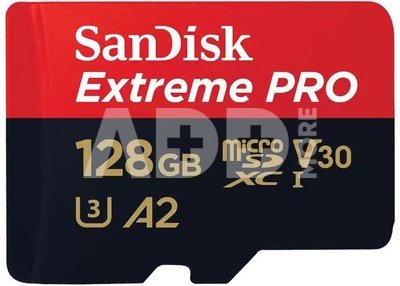 SanDisk microSDXC 128GB Extreme Pro A2 C10 V30 UHS-I U3