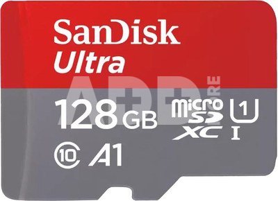 Sandisk memory card microSDXC 128GB Ultra A1+ adapter