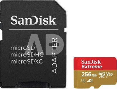 Sandisk карта памяти microSDXC 256GB Extreme + адаптер