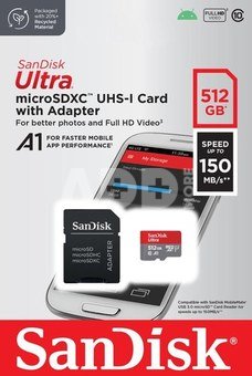 MEMORY MICRO SDXC 512GB UHS-I/W/A SDSQUAC-512G-GN6MA SANDISK