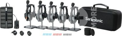 Saramonic WiTalk9 WT5S 5-Person Full-Deplex 1.9GHz Wireless Headset Intercom System w/ carry case