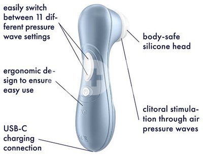 Satisfyer air impulse vibrator Pro 2 Generation 2, sinine