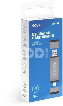 Savio cardreader 3in1 AK-72