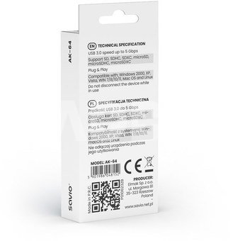 Savio SD card reader AK-64