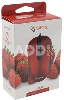 Sbox Optical Mouse M-901 red