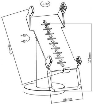Sbox POS SWIWEL Credit Card Stand PTM-03