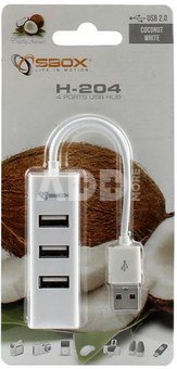 Sbox USB 4 Ports USB HUB H-204W white