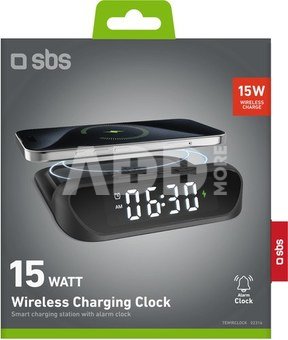 SBS alarm clock + wireless charger 15W
