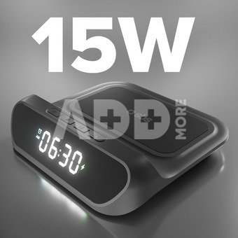 SBS alarm clock + wireless charger 15W