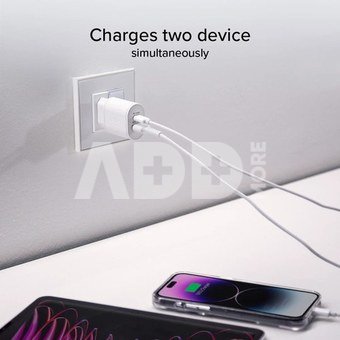 SBS charger USB/USB-C 20W, white