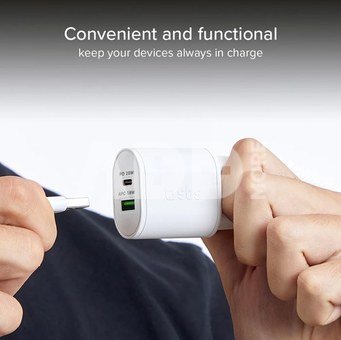 SBS charger USB/USB-C 20W, white