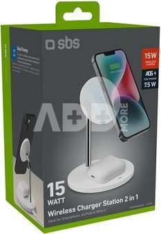 SBS Charging Stand 2in1, white