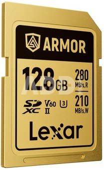 Lexar SDXC ARMOR Gold UHS-II U3, Stainless Steel, IP68 R280/W210 (V60) 128GB