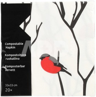 Servetėlės popierinės 16x16 cm 20 vnt Sniegenos 616849