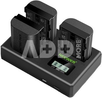 Set of 3 replacement batteries for Canon cameras: NEEWER LP-E6NH