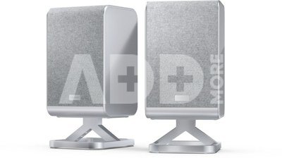 Sharp HT-SPR52021(SL) Q Soundbar 2.0.2 Wireless Rear Surround Speakers, Silver | Sharp