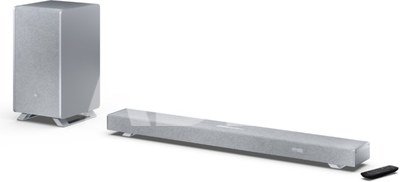 Sharp HT-SBW53121(SL) Q 3.1.2 Dolby Atmos/ DTS:X Soundbar with Wireless Subwoofer, Silver | Sharp