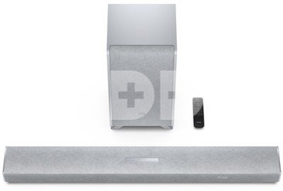 Sharp HT-SBW53121(SL) Q 3.1.2 Dolby Atmos/ DTS:X Soundbar with Wireless Subwoofer, Silver | Sharp