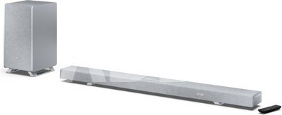 Sharp HT-SBW55121(SL) Q 5.1.2 Dolby Atmos/ DTS:X Soundbar with Wireless Subwoofer, Silver | Sharp